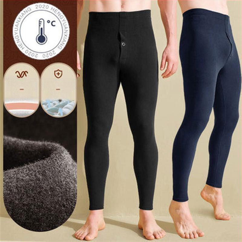 Samonagrađujuće fleecem obložene termalne gaće s koljenom zaštitom, unisex, jesen-zima