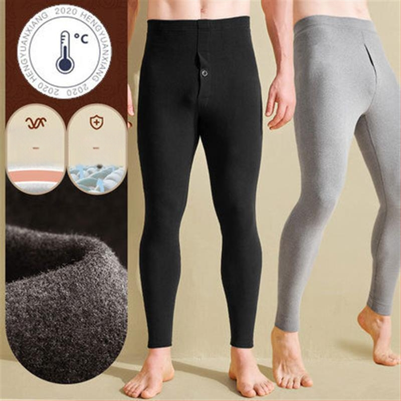 Samonagrađujuće fleecem obložene termalne gaće s koljenom zaštitom, unisex, jesen-zima