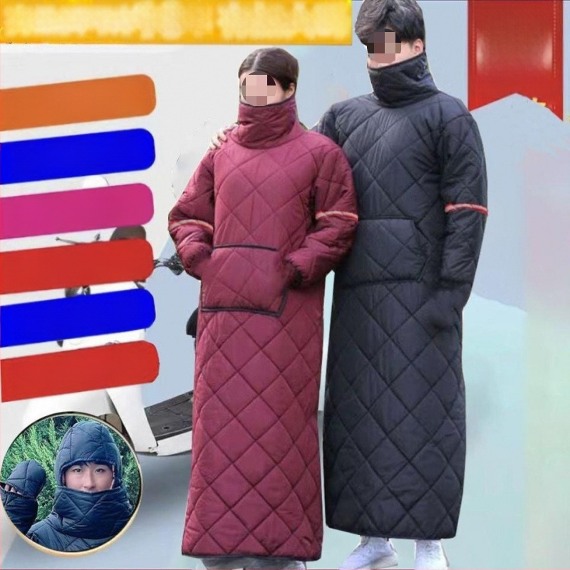 Vėjo nepralaidus švarkas elektrinėms transporto priemonėms ir motociklams, su fliso pamušalu, žiemiškas stilius, dvipusiai atsparus vandeniui