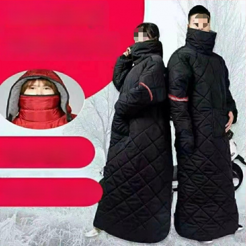 Vėjo nepralaidus švarkas elektrinėms transporto priemonėms ir motociklams, su fliso pamušalu, žiemiškas stilius, dvipusiai atsparus vandeniui