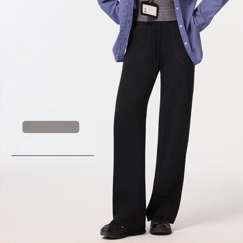 Moteriški kasdieniniai tiesūs keliai iš modalinio pluošto su poliesterio mišiniu, raištelis, tiesus kirpimas su drapavimu, smėlio plovimo apdaila