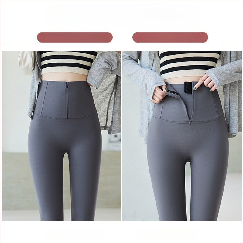 Joga hlače od najlona i spandeksa, visokog struka, devetbodna duljina, jednobojne, uski kroj