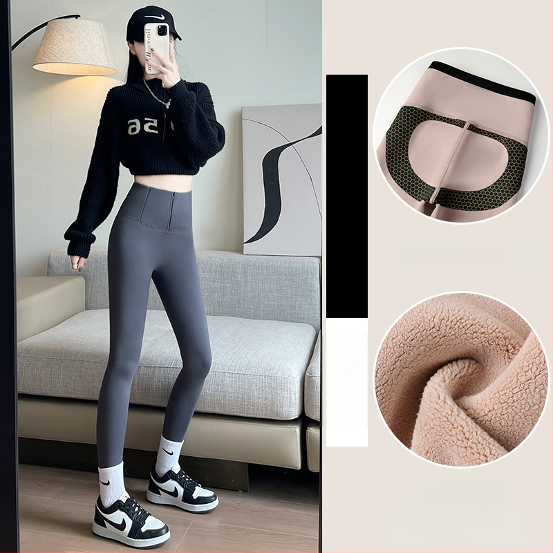 Joga hlače od najlona i spandeksa, visokog struka, devetbodna duljina, jednobojne, uski kroj