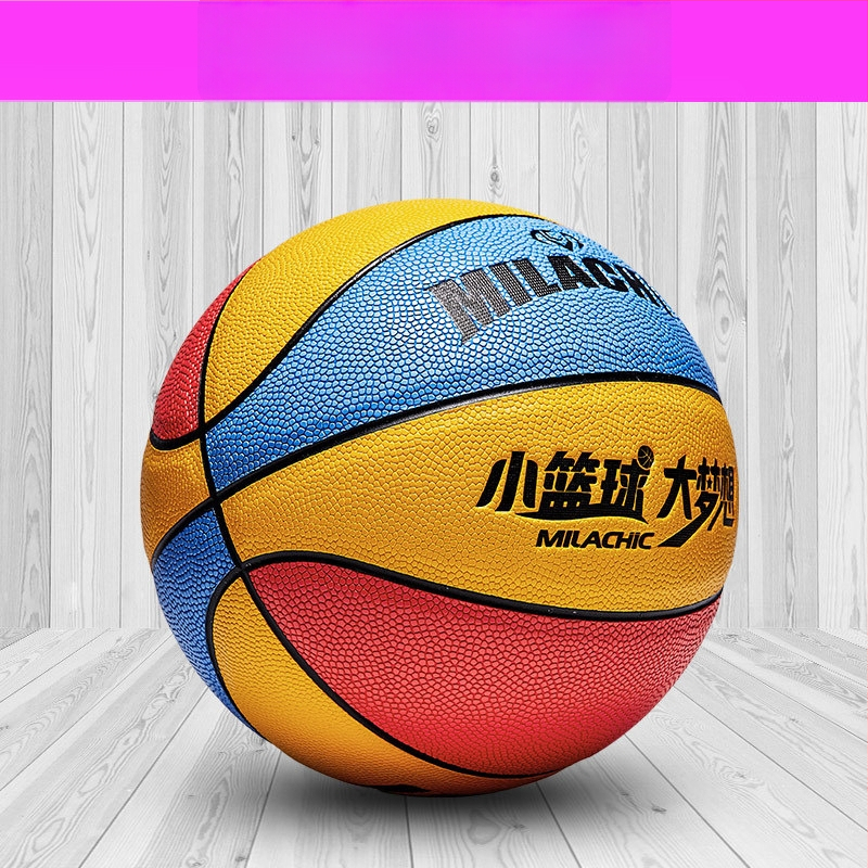 Vaikų PU krepšinio kamuolys vidaus ir lauko treniruotėms, su spausdintu logotipu, pritaikomas ir licencijuojamas privatų ženklą