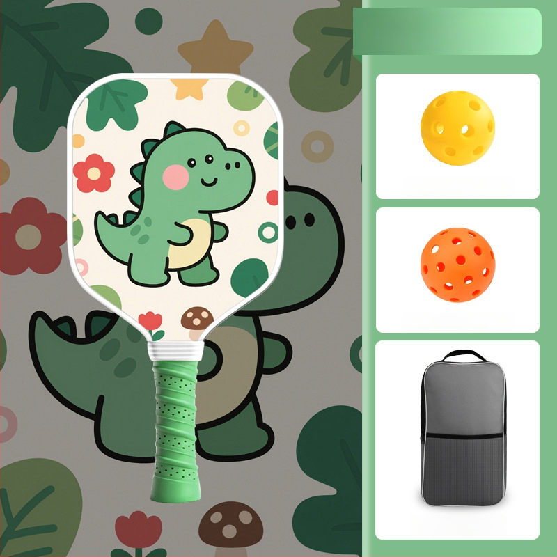 Vaikų pickleball raketė iš stiklo pluošto su karikatūros dizainu, Lidakang, 175±5 g