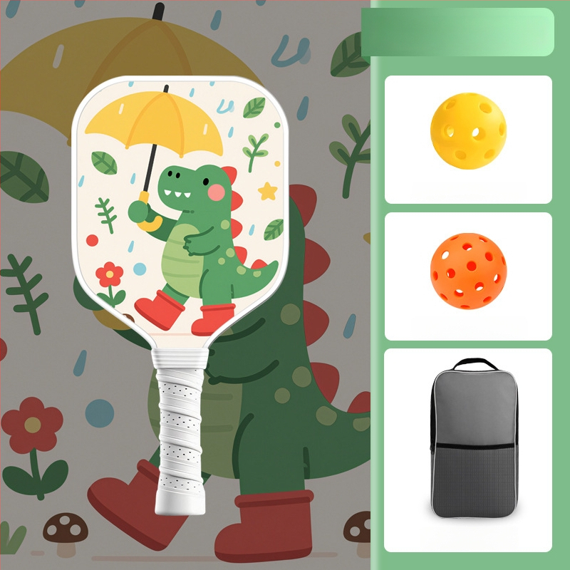 Vaikų pickleball raketė iš stiklo pluošto su karikatūros dizainu, Lidakang, 175±5 g