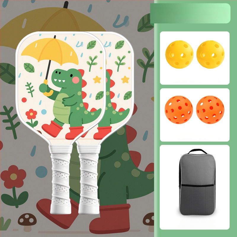 Vaikų pickleball raketė iš stiklo pluošto su karikatūros dizainu, Lidakang, 175±5 g