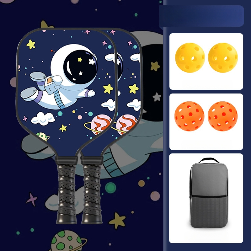 Vaikų pickleball raketė iš stiklo pluošto su karikatūros dizainu, Lidakang, 175±5 g