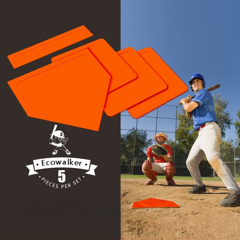 TPE beisbolo treniruočių bazės komplektas, atsparus vandeniui, neslidus, įskaitant Home Plate ir Pitcher's Plate (storintas)