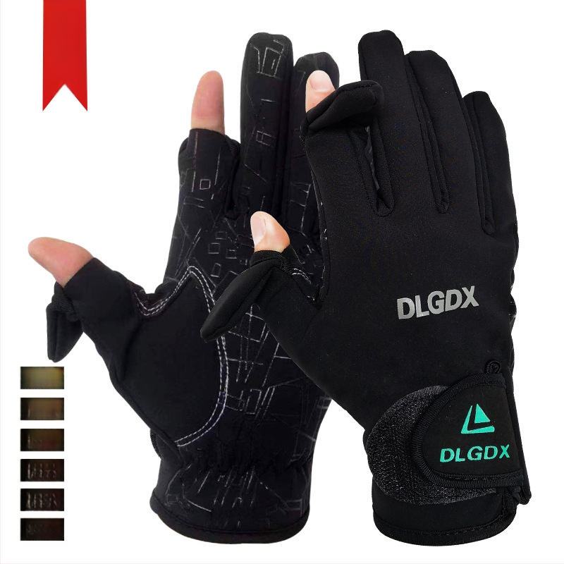 dlgdx Atvērtu pirkstu ūdensnecaurlaidīgas fotogrāfijas un makšķerēšanas cimdi, universāli, pieaugušie, ar pārklājumu, piemēroti velosipēdu braukšanai un sacensībām