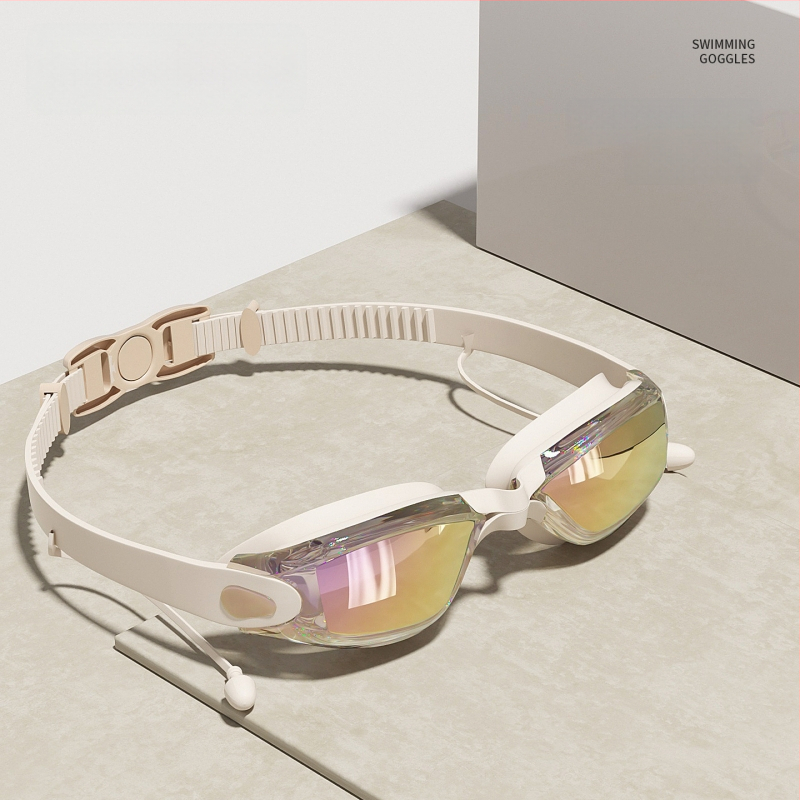 Úszószemüveg miopía korrekcióval, HD vízálló, anti-fog PC lencsékkel, felnőtteknek