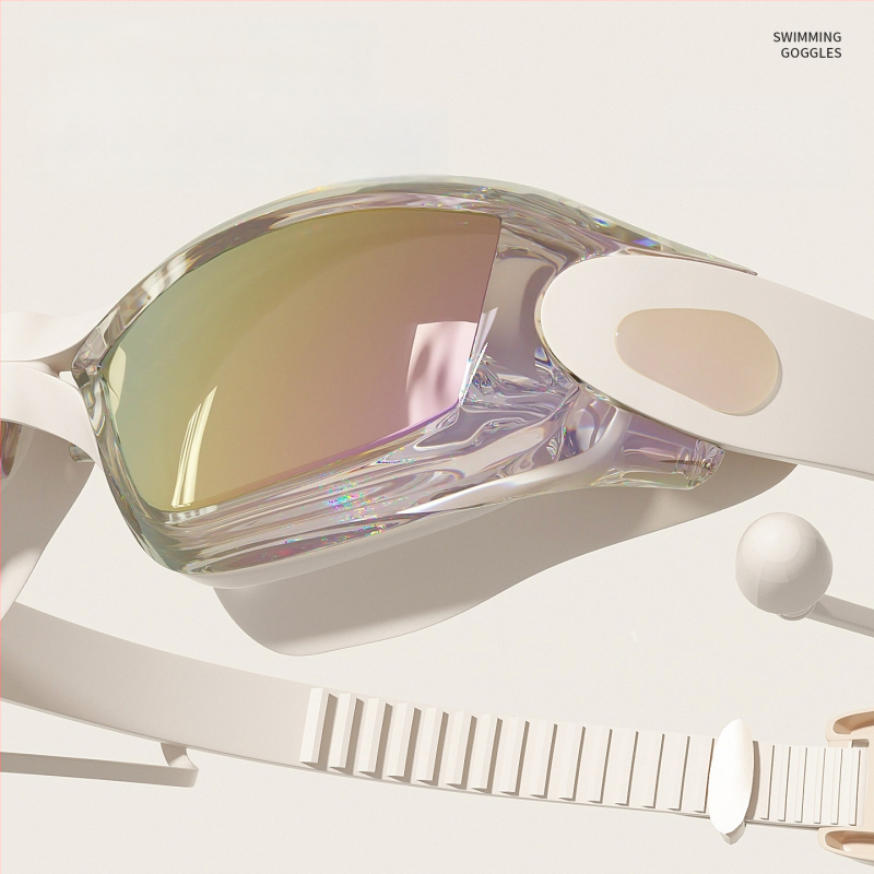 Úszószemüveg miopía korrekcióval, HD vízálló, anti-fog PC lencsékkel, felnőtteknek