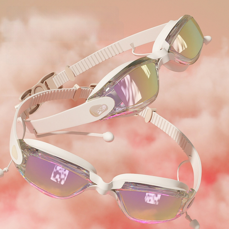 Úszószemüveg miopía korrekcióval, HD vízálló, anti-fog PC lencsékkel, felnőtteknek