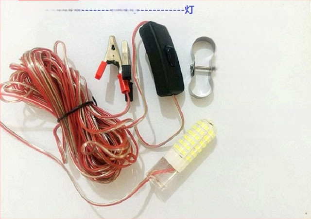 Víz alatti halászati lámpa - LED, 12V, vízálló, nagy fényerő