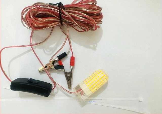 Víz alatti halászati lámpa - LED, 12V, vízálló, nagy fényerő