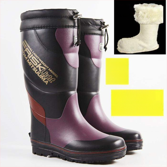 Meeste kõrged vihmasaapad kummist tallaga, libisemiskindlad, soojad ja vastupidavad