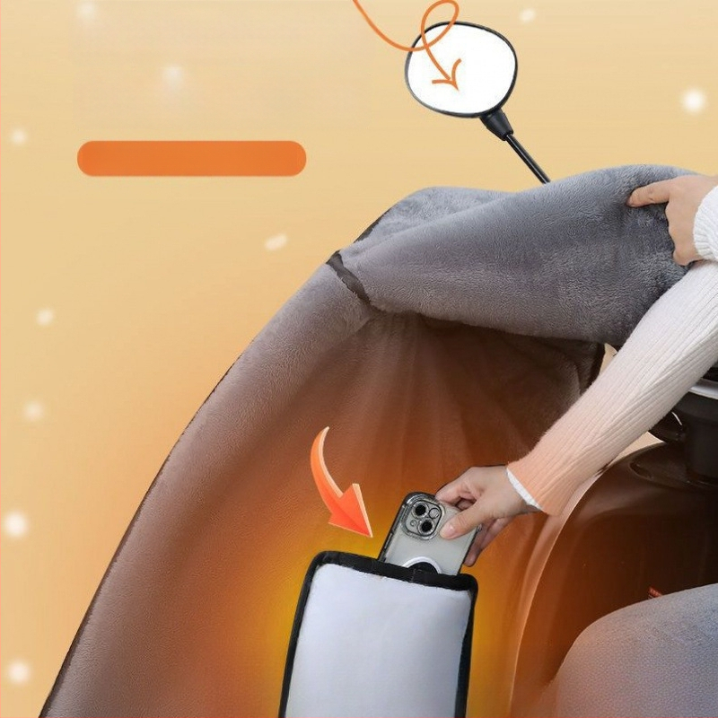 Pelerină de iarnă pentru corp întreg, cu căptușeală de fleece, anti-vânt, protecție pentru gât și umeri, din țesătură Oxford