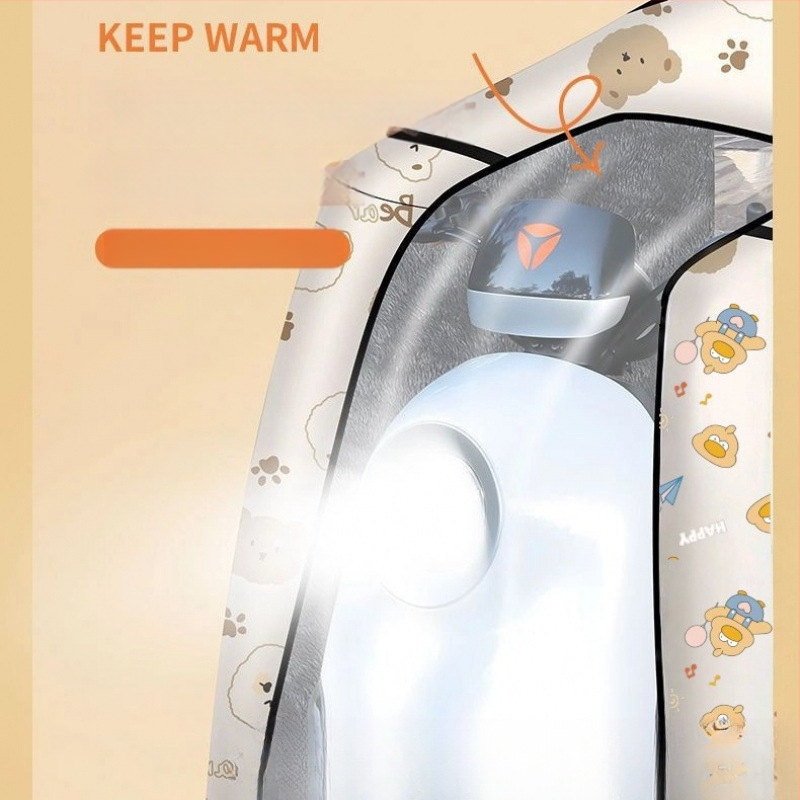 Pelerină de iarnă pentru corp întreg, cu căptușeală de fleece, anti-vânt, protecție pentru gât și umeri, din țesătură Oxford