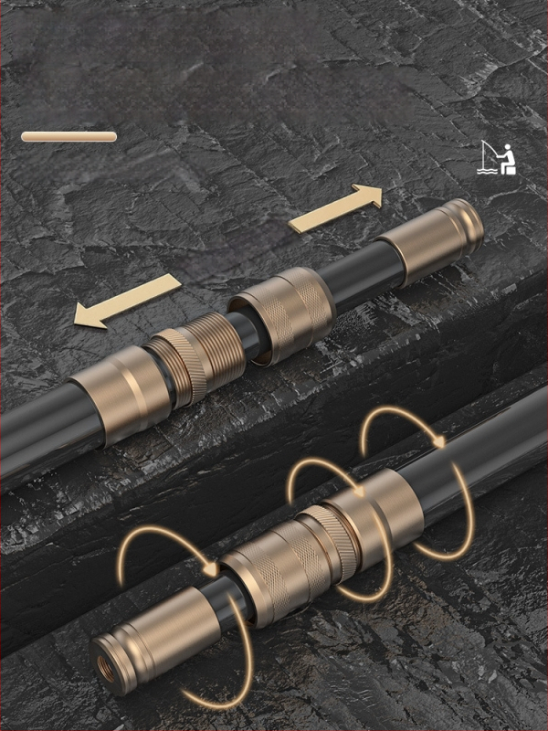 Oglekļa šķiedras teleskopiska tīkla makšķerēšanas komplekts – ultra viegls, stingrs, ar smalku aci, saliekams, slodze 100 kg