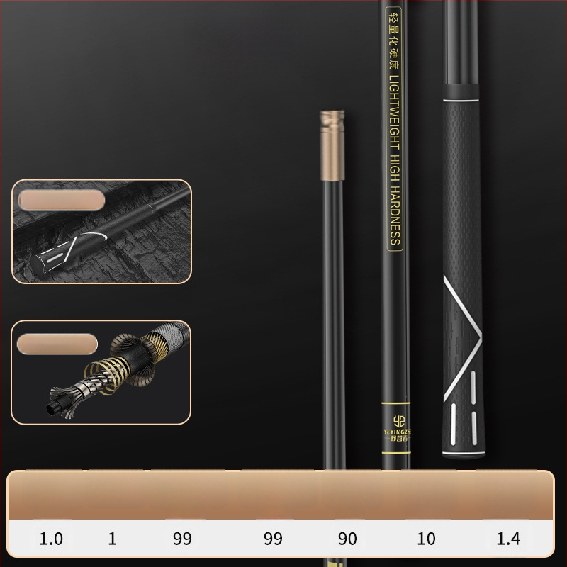 Oglekļa šķiedras teleskopiska tīkla makšķerēšanas komplekts – ultra viegls, stingrs, ar smalku aci, saliekams, slodze 100 kg