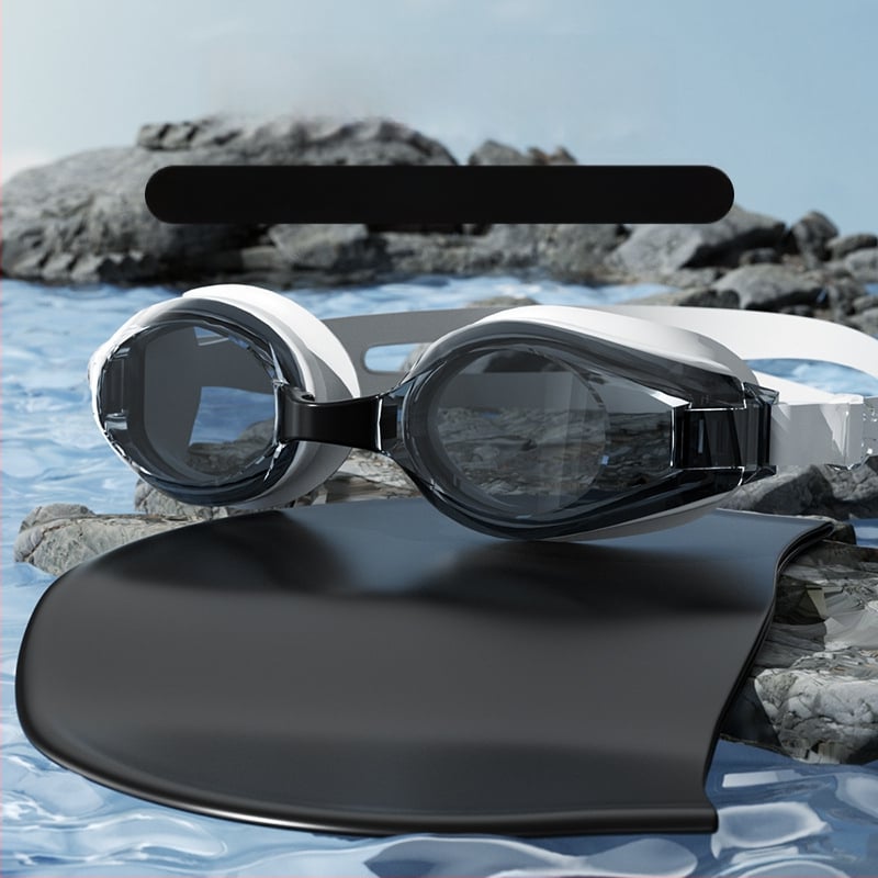 RESHEIR Anti-fog peldēšanas briļes pieaugušajiem, PC lēcas, piemērotas miopijai, acu aizsardzība