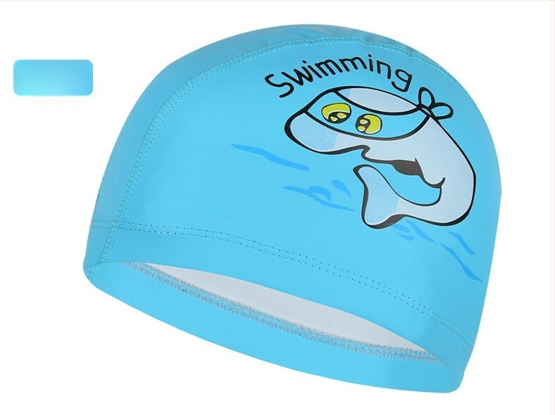 Bērnu peldēšanas brilles ar karikatūru dizainu, PC lēcas, ūdensdrošas un pret miglošanos, komplektā peldcepure