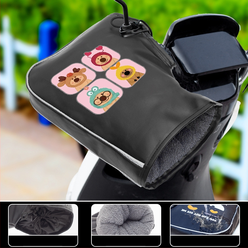 Ziemas PU velosipēdu cimdi, unisex, pieaugušie