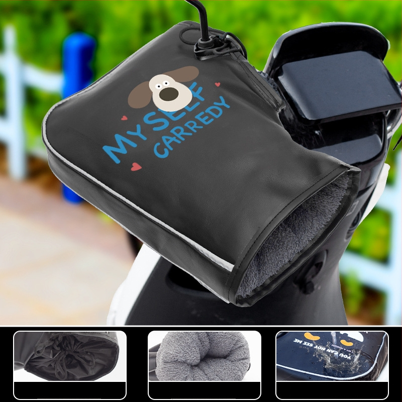 Ziemas PU velosipēdu cimdi, unisex, pieaugušie