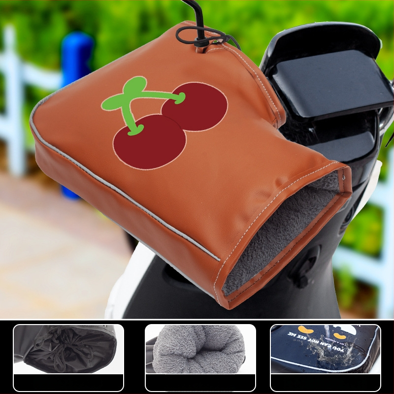 Ziemas PU velosipēdu cimdi, unisex, pieaugušie