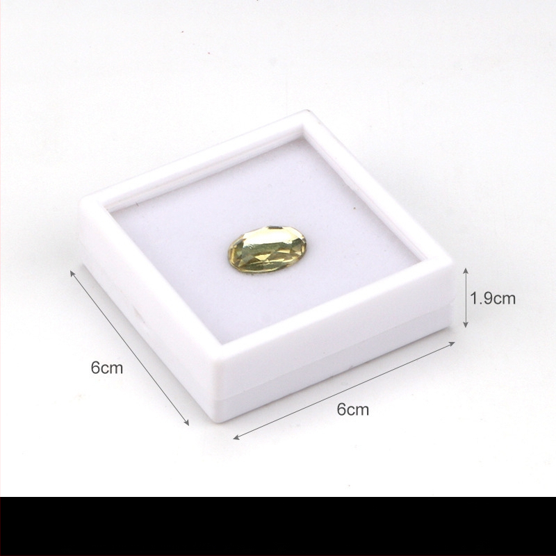 Prozirna plastična kutija za nakit, kutija za izlaganje za labave kamene i dijamante, otporna na prašinu, 1 razina