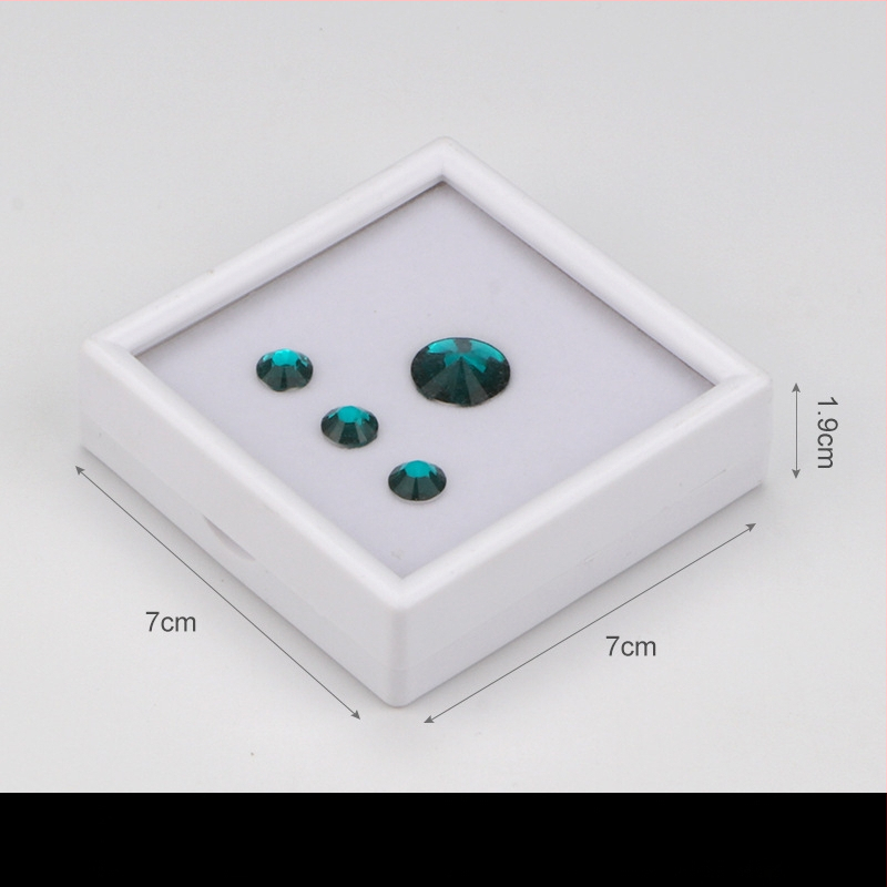 Prozirna plastična kutija za nakit, kutija za izlaganje za labave kamene i dijamante, otporna na prašinu, 1 razina