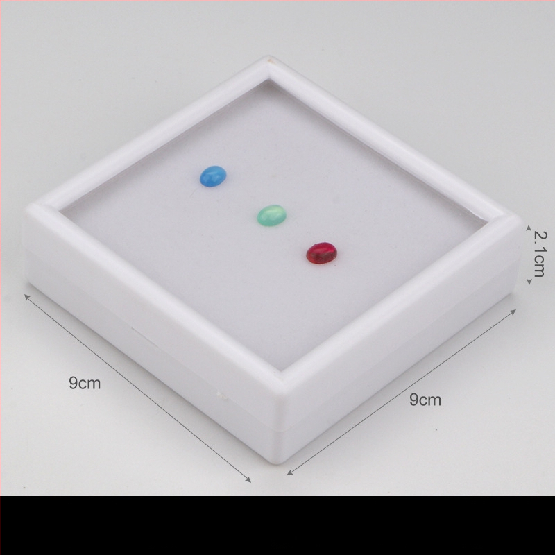 Prozirna plastična kutija za nakit, kutija za izlaganje za labave kamene i dijamante, otporna na prašinu, 1 razina