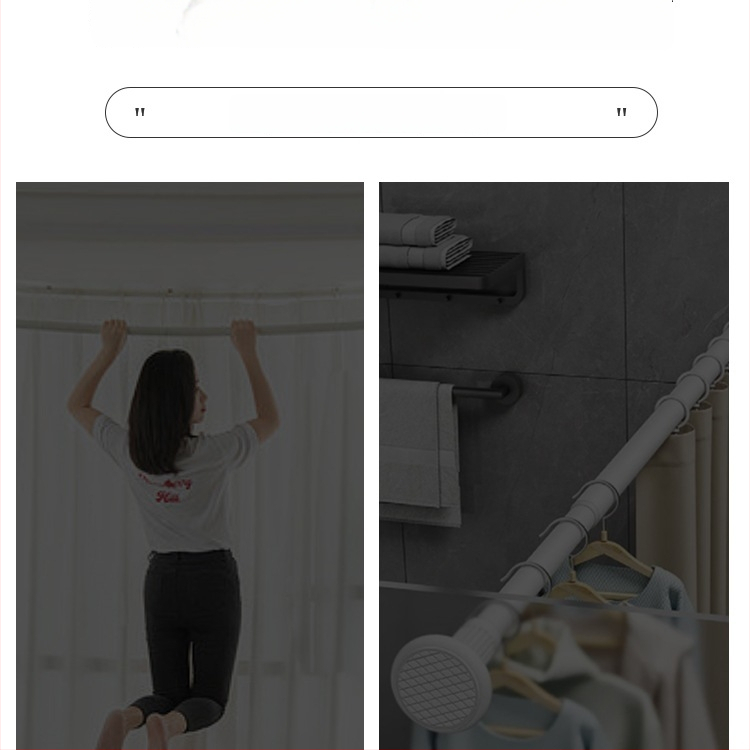 Užuolaidų lazda lipniu montavimu, teleskopinė, be gręžimo – romos lazdelės laikiklis ir atramos rėmo priedai