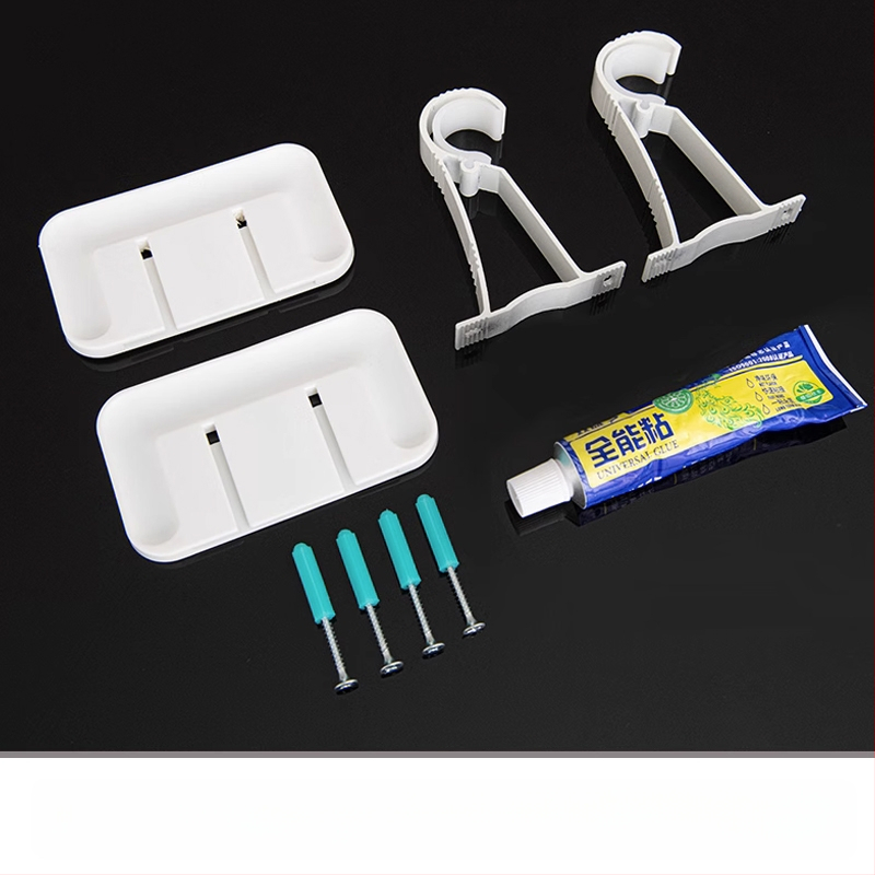 Užuolaidų lazda lipniu montavimu, teleskopinė, be gręžimo – romos lazdelės laikiklis ir atramos rėmo priedai