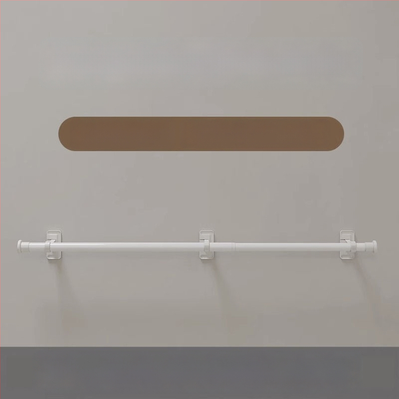 Užuolaidų lazda lipniu montavimu, teleskopinė, be gręžimo – romos lazdelės laikiklis ir atramos rėmo priedai