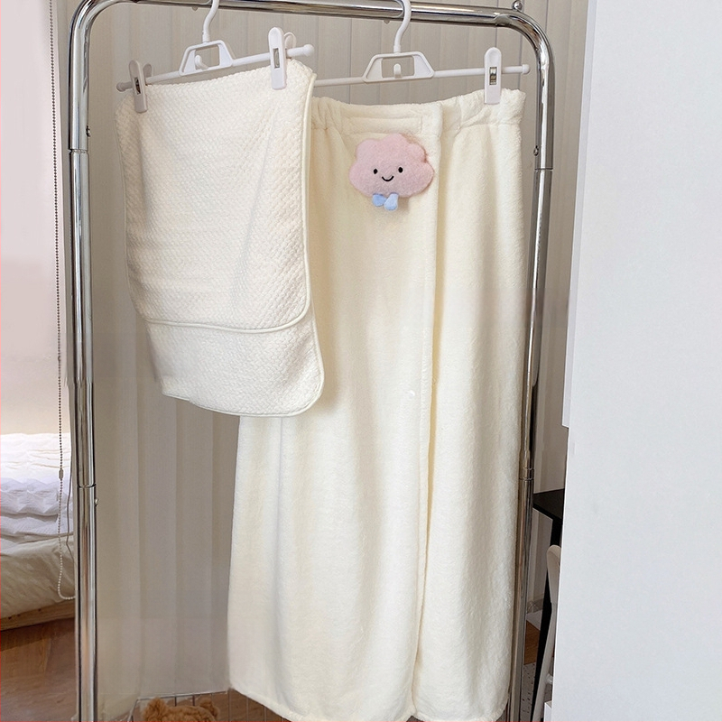 Medvilninis chalatas su krūtinės apsivynimu – greitas džiūvimas, unisex, sugeriantis, skirta rudens naudojimui