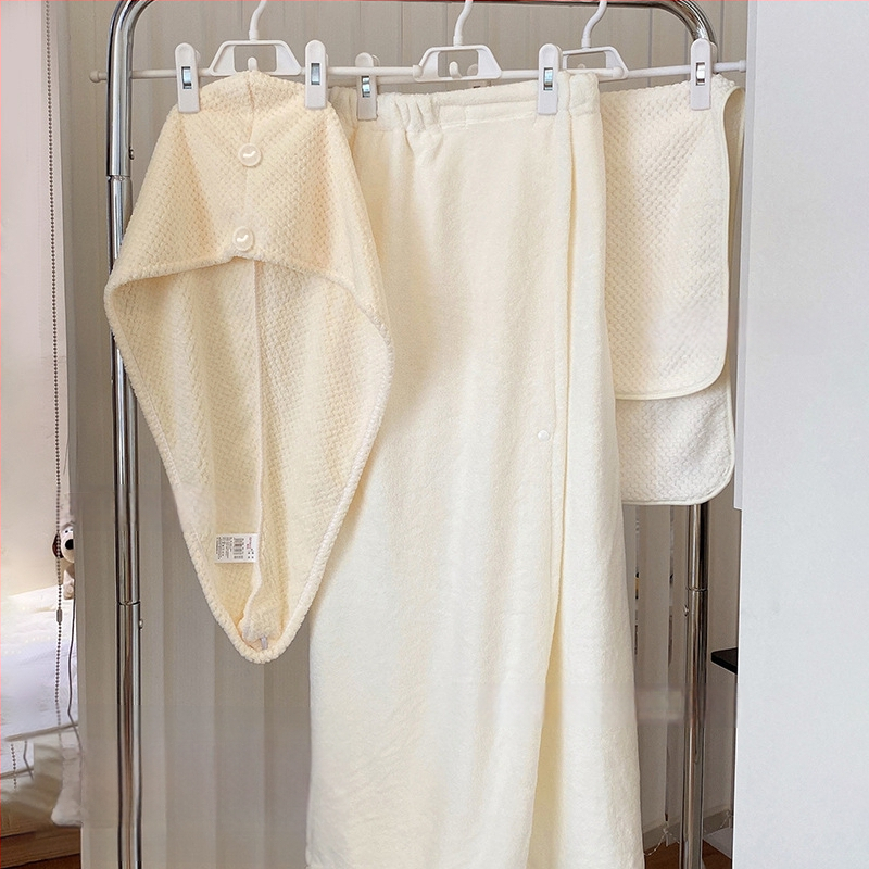 Medvilninis chalatas su krūtinės apsivynimu – greitas džiūvimas, unisex, sugeriantis, skirta rudens naudojimui