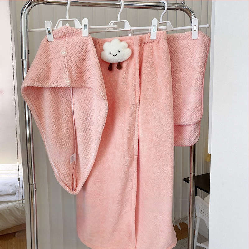 Medvilninis chalatas su krūtinės apsivynimu – greitas džiūvimas, unisex, sugeriantis, skirta rudens naudojimui