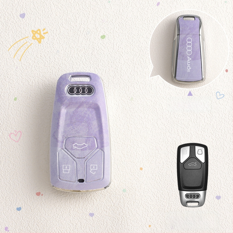 Audi atslēgas TPU korpuss, saderīgs ar A6L/A4L/Q5L/A3/Q3/A7L/Q2L/Q7/A5, pielāgojams, augstas klases kvalitāte