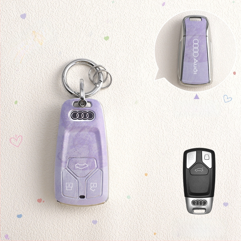 Audi atslēgas TPU korpuss, saderīgs ar A6L/A4L/Q5L/A3/Q3/A7L/Q2L/Q7/A5, pielāgojams, augstas klases kvalitāte