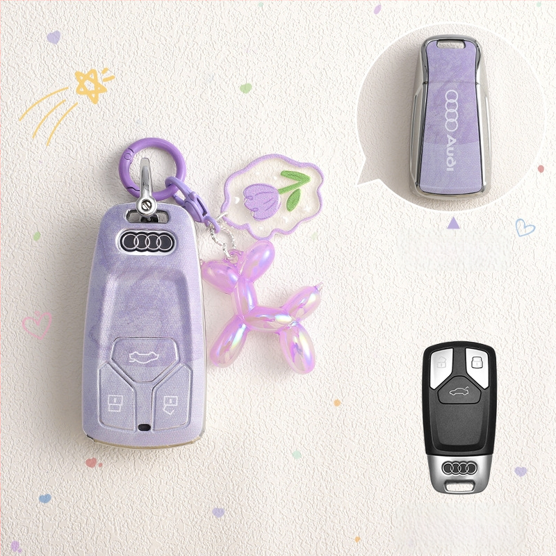 Audi atslēgas TPU korpuss, saderīgs ar A6L/A4L/Q5L/A3/Q3/A7L/Q2L/Q7/A5, pielāgojams, augstas klases kvalitāte