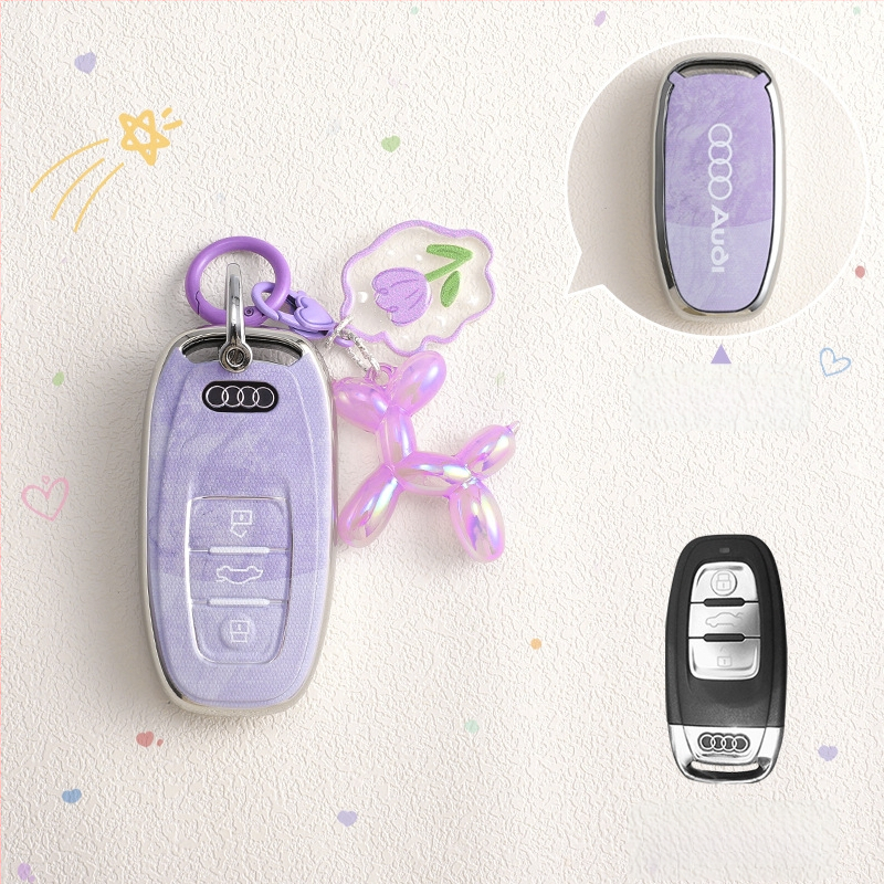 Audi atslēgas TPU korpuss, saderīgs ar A6L/A4L/Q5L/A3/Q3/A7L/Q2L/Q7/A5, pielāgojams, augstas klases kvalitāte