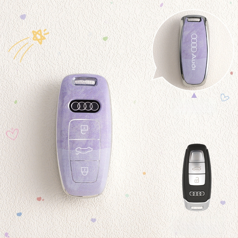 Audi atslēgas TPU korpuss, saderīgs ar A6L/A4L/Q5L/A3/Q3/A7L/Q2L/Q7/A5, pielāgojams, augstas klases kvalitāte