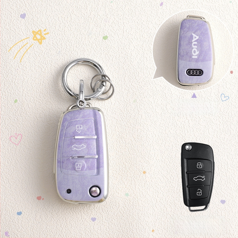 Audi atslēgas TPU korpuss, saderīgs ar A6L/A4L/Q5L/A3/Q3/A7L/Q2L/Q7/A5, pielāgojams, augstas klases kvalitāte