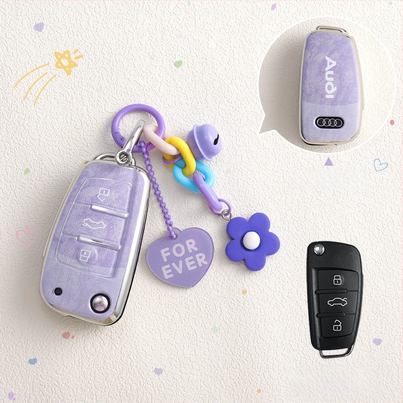 Audi atslēgas TPU korpuss, saderīgs ar A6L/A4L/Q5L/A3/Q3/A7L/Q2L/Q7/A5, pielāgojams, augstas klases kvalitāte