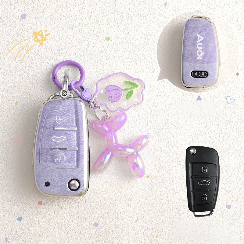 Audi atslēgas TPU korpuss, saderīgs ar A6L/A4L/Q5L/A3/Q3/A7L/Q2L/Q7/A5, pielāgojams, augstas klases kvalitāte