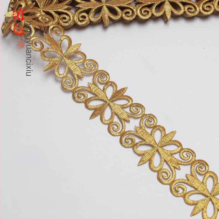 Бродирана дантела за костюми – прежда за бродиране, модел на древни костюми, подходяща за шапки, дрехи и домашен декор