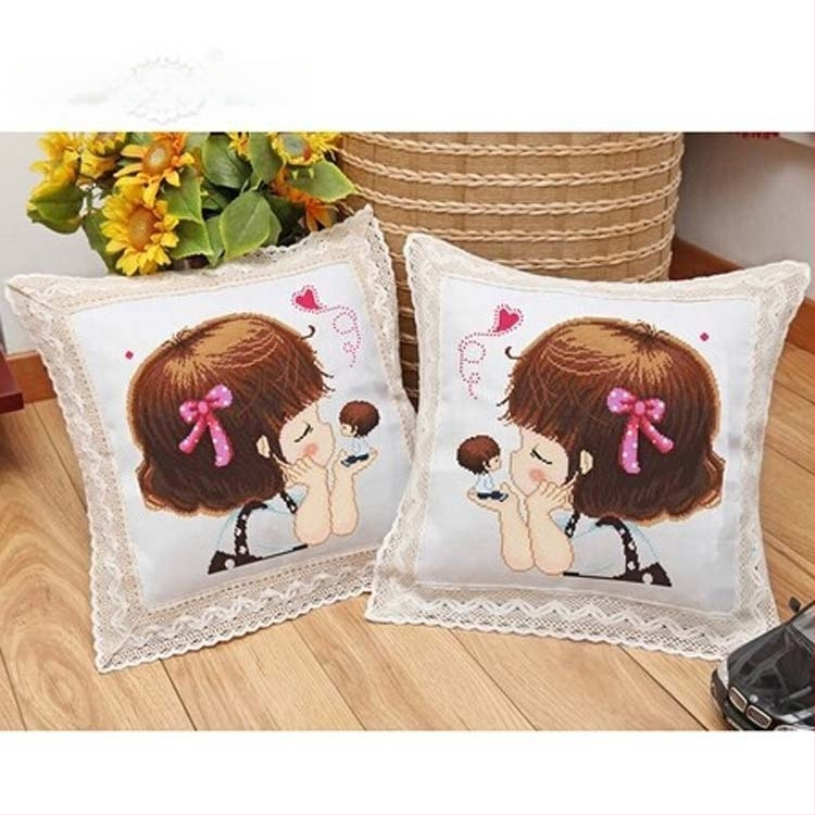 Krusta šuvju spilvens – komplekts ar kokvilnas šuvumu, karikatūras raksts, dzīvojamajai istabai, guļamistabai un studiju telpai