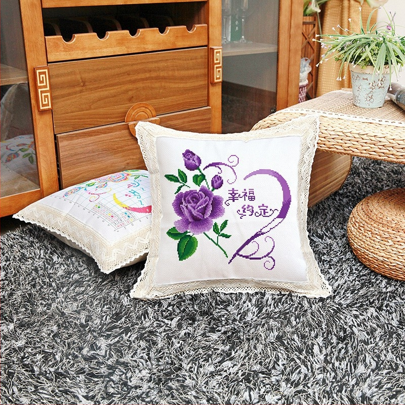 Krusta šuvju spilvens – komplekts ar kokvilnas šuvumu, karikatūras raksts, dzīvojamajai istabai, guļamistabai un studiju telpai