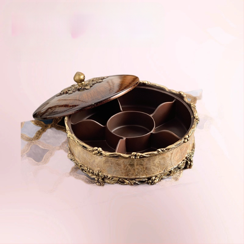 Europos stiliaus dervos vaisių lėkštė dekoratyvinis rinkinys su servetėlių dėžute, galimybė pritaikyti